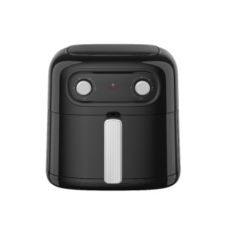 Black knob controls non-stick air fryer Black knob controls non-stick air fryer