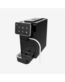 Black automatic capsule coffee machine