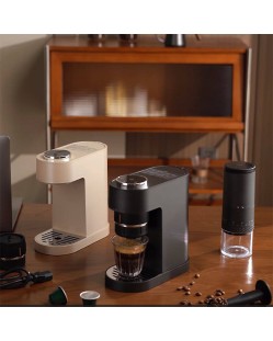 Outdoor rechargeable capsule coffee machine