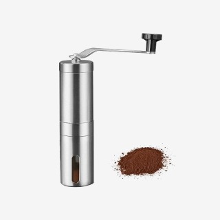 Portable stainless steel manual coffee bean grinder