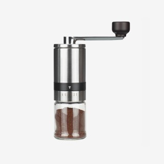 Stainless steel crank manual coffee grinder