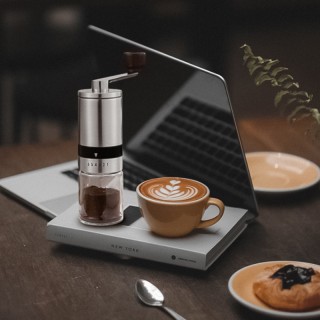 Stainless steel crank manual coffee grinder