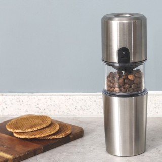 Stainless steel automatic electric coffee bean grinder