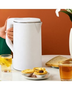 White 1.8L household electric kettle