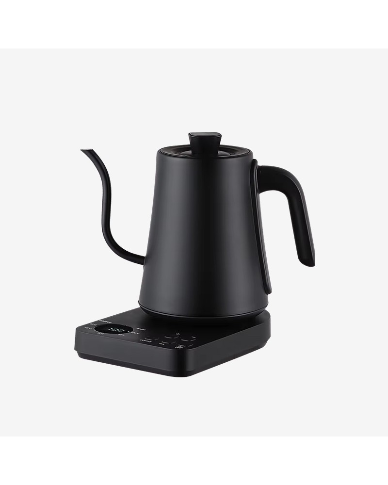 Black digital smart gooseneck electric kettle