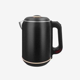 Double-walled black electric kettle
