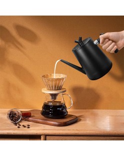 Multi-purpose black gooseneck electric kettle