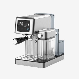 Touchscreen stainless steel espresso machine