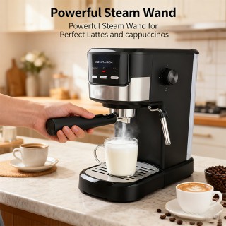 Black home semi-automatic espresso machine Black home semi-automatic espresso machine