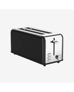 Modern stainless steel 4-slice toaster