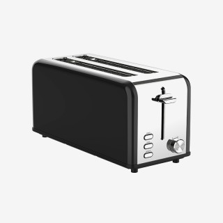 Modern stainless steel 4-slice toaster