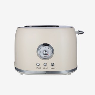 Classic retro stainless steel two-slice toaster