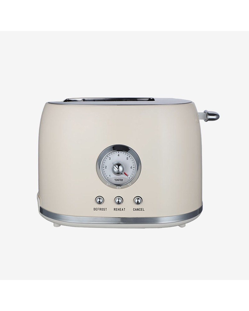 Classic retro stainless steel two-slice toaster