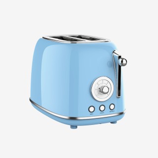 Retro extra wide slot electric two-slice toaster