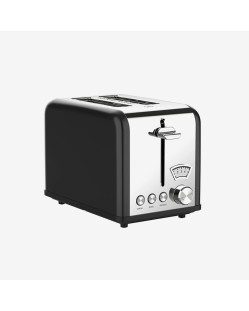 Stainless steel extra-wide slot two-piece toaster