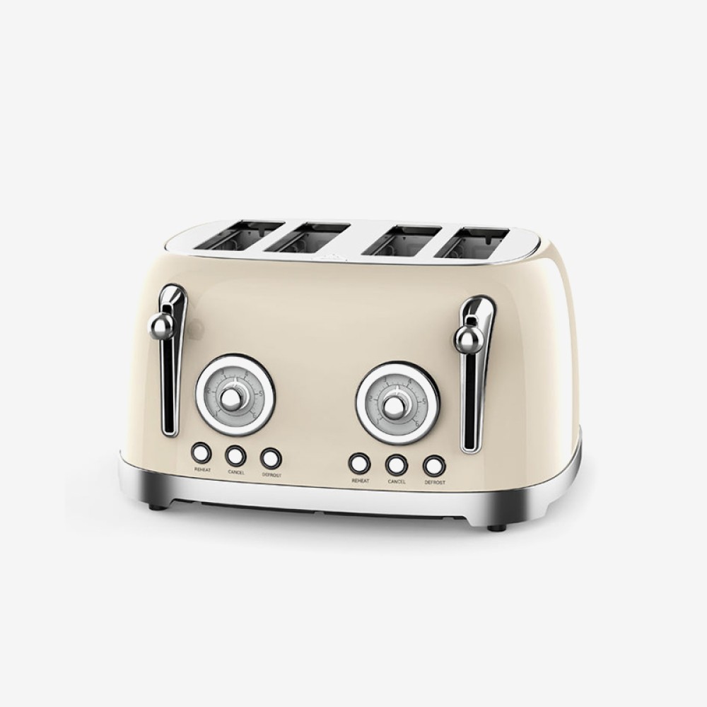 Automatic pop-up electric 4-slice toaster