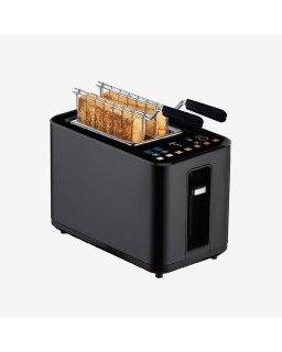 Smart digital touchscreen dual-slice toaster
