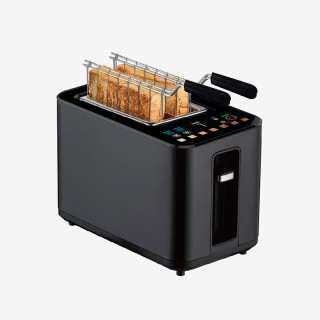 Smart digital touchscreen dual-slice toaster