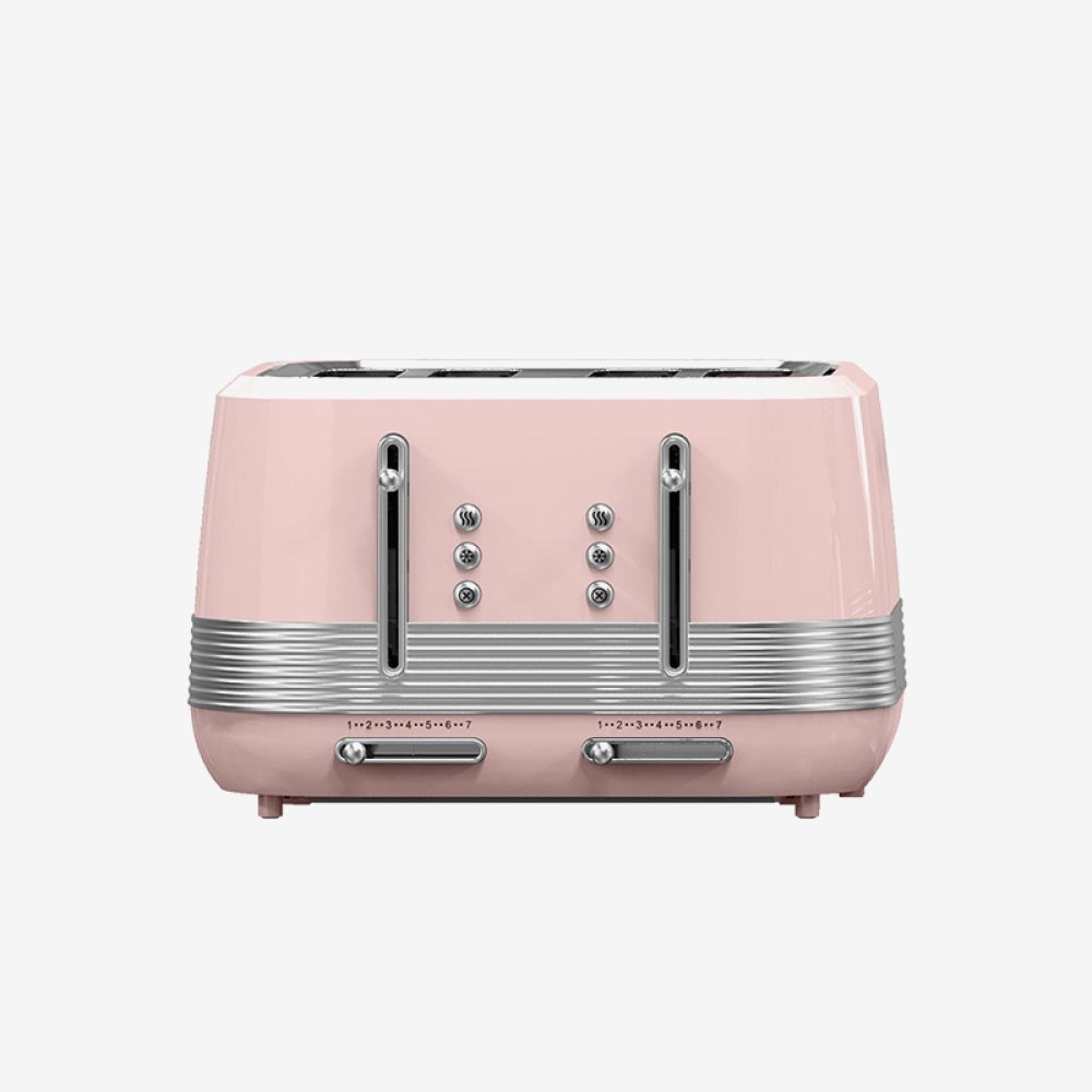 Electric retro pop-up 4-slice toaster