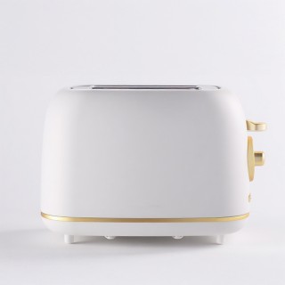 White automatic pop-out wide slot 2-slice toaster