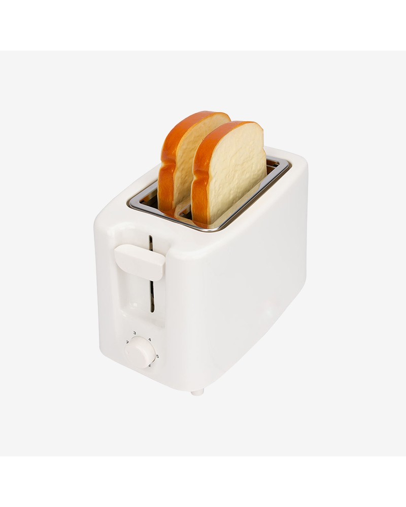 White automatic pop-up 2-slice toaster