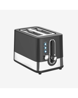 Black stainless steel 2-slice toaster