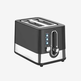 Black stainless steel 2-slice toaster