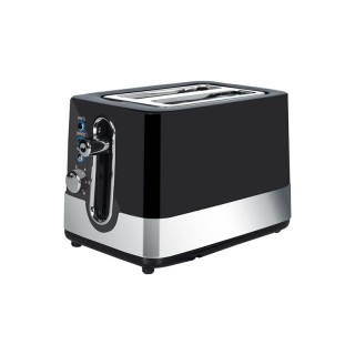Black stainless steel 2-slice toaster