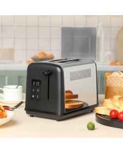 Smart touchscreen control for dual-slot toaster Smart touchscreen control for dual-slot toaster