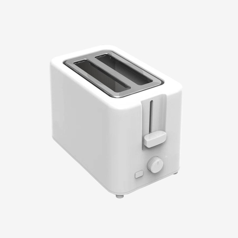 White automatic electric 2-slice toaster